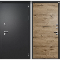 Дверь входная FlyDoors АЙВАРС ПАЦИФИК Букле черный - Канадский дуб пацифик с терморазрывом